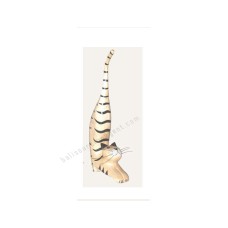 Wooden Mini Cat Stretching Cream Black Stripes 20 cm