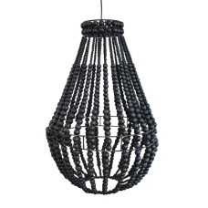 Wooden Black Bead Chandelier 60 cm