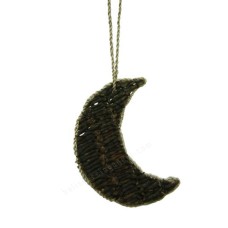 Hanging Ornament Moon Woven Clove 13 cm