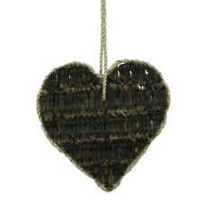 Hanging Ornament Heart Woven Clove 13 cm