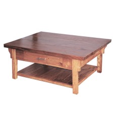 Teak Lucca Coffee Table Single Drawer 120 cm