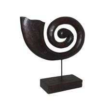 Wooden Spiral Shape Dark Brown With Stand 45 cm