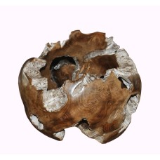 Reclaimed Teak Root Half Ball Irregular 40 cm