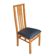 Teak Rosetta Dining Chair Black Cushion