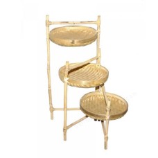 Rattan Baskets Display Stand Natural 65 cm