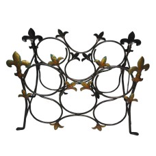 Iron Antique Black Wine Display Stand 45 cm