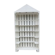 Wooden White Beach Hut Shelf 85 cm