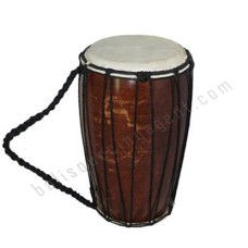 Wooden Drum Dark Brown Cracked 30 cm