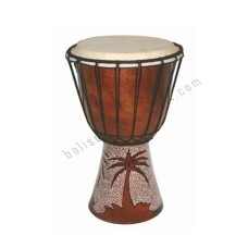 Wooden Djembe Drum Brown Painted Palm 50 cm