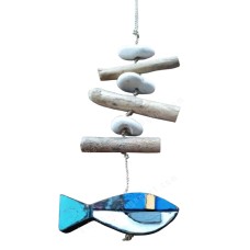 Wooden Fish Driftwood Mobile 30 cm