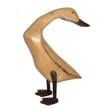 Wooden Duck Look Back Light Brown 40 cm