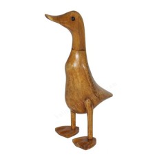 Wooden Natural Brown Duck 25 cm