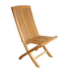 Teak Fabio Garden High Back Folding Chair