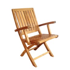 Teak Amanda Garden Folding Arm Chair