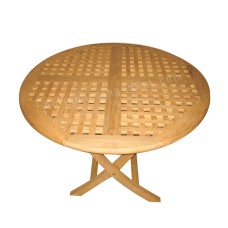 Teak Enrico Round Folding Table 120 cm