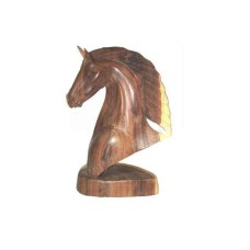 Sono Wood Horse Head Natural Grain 30 cm