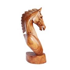 Wooden Horse Head Brown 40 cm