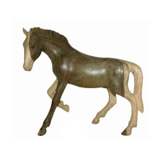 Hibiscus Wood Walking Horse Natural Grain 20 cm