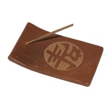 Terracotta Incense Holder Long Life Symbol 12 cm