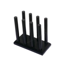 Wooden Black Rings Display Stand 20 cm