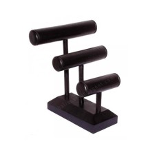 Wooden Black Bracelets Three Display Stands 30 cm