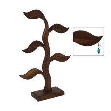 Wooden Dark Brown Tree Earrings Display Stand 40 cm