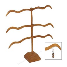 Wooden Natural Earrings Display Stand 30 cm