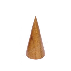 Wooden Natural Cone Rings Display Stand 7 cm