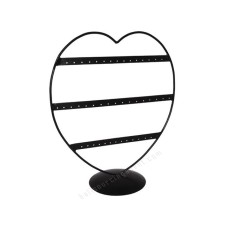 Iron Black Heart Earrings Display Stand 40 cm