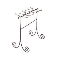 Iron Black Two Sides Display Stand 12 Hooks 36 cm