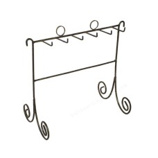 Iron Black One Side Display Stand 6 Hooks 36 cm