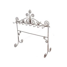 Iron Black Two Sides Display Stand 18 Hooks 49 cm