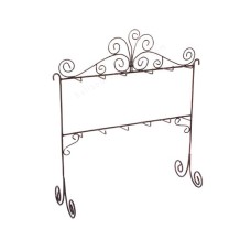 Iron Black One Side Display Stand 12 Hooks 55 cm