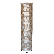 Cylinder Floor Lamp White Gold Capiz Shell 150 cm