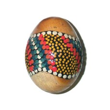 Wooden Egg Maracas Aborigine Multi Color 6.5 cm