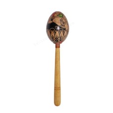 Wooden Egg Stick Maracas Painted Bird 21 cm