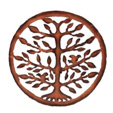 Metal Tree Of Life Brown Gold Wall Décor 31 cm