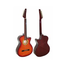 Decorative Miniature Guitar Orange Brown 100 cm