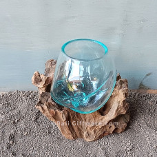 Molten Glass Terrarium Mini 10 cm