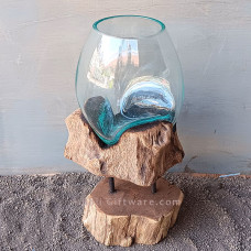 Blown Glass Terrarium Medium 15 cm