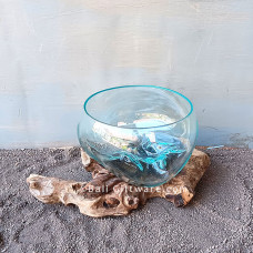 Melted Glass Bowl Medium 20 cm