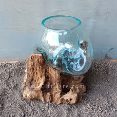 Molten Glass Terrarium Small 13 cm