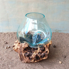 Melted Glass Terrarium Large 25 cm