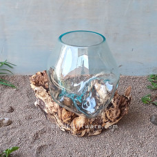 Molten Glass Terrarium Medium 18 cm