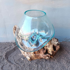 Molten Glass Terrarium Large 25 cm