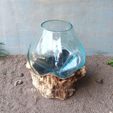 Blown Glass Terrarium Medium 20 cm