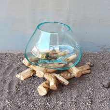 Blown Glass Terrarium Medium 18 cm