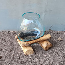 Melted Glass Terrarium Medium 15 cm