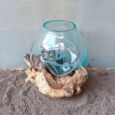 Hand Blown Glass Terrarium Medium 15 cm