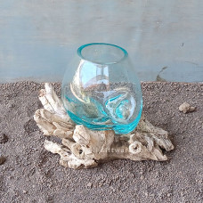 Melted Glass Terrarium Small 13 cm